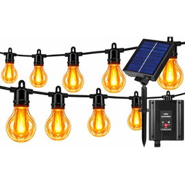 Girlanda LED solarna 11,5m 20x LED G50 płomień Vipelectro