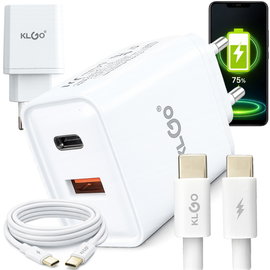 Szybka ładowarka sieciowa do telefonu usb-c 35w zasilacz wtyczka kabel