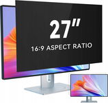 FILTR PRYWATYZUJĄCY NA MONITOR 27" 16:9 598X337 RODO CZARNY OCHRONA WZROKU
