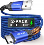 2X UNIWERSALNY KABEL 2M USB-C SZYBKIE ŁADOWANIE DO SAMSUNG XIAOMI TYP C