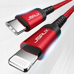 KABEL USB C - LIGHTNING PD 20W DO IPHONE APPLE 1,2M SZYBKIE ŁADOWANIE OPLOT