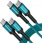 ZESTAW 2X KABEL USB C NA USB C 2M DO SZYBKIEGO ŁADOWANIA 100W PD 480 MBPS
