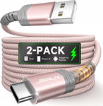 2X UNIWERSALNY KABEL 2M USB-C 3.1 SZYBKIE ŁADOWANIE DO SAMSUNG XIAOMI TYP C