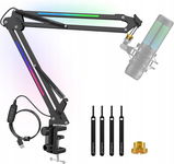 STATYW BIURKOWY WYSIĘGNIK RAMIĘ RGB DO MIKROFONU BLUE YETI HYPERX RODE NT1
