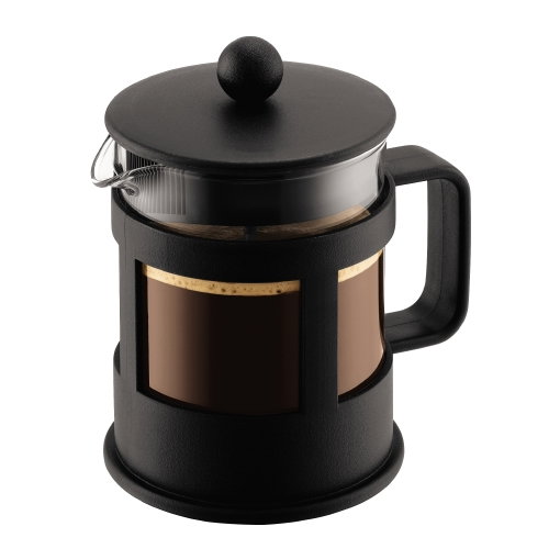 BODUM FRENCH PRESS KENYA 0.5L 4 FILIŻANKI SZKŁO BOROKRZEMOWE CZARNY