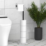 ELEGANCKI UCHWYT STOJAK NA PAPIER TOALETOWY STOJĄCY Z MARMUROWĄ PODSTAWĄ WC