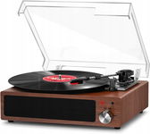 GRAMOFON WINYL VINTAGE RETRO 3-BIEGOWY 33/45/78 BLUETOOTH AUX GŁOŚNIKI RCA