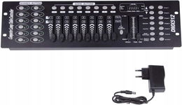 KONTROLER OŚWIETLENIA DMX 192 KANAŁY STEROWNIK DO ŚWIATEŁ KONSOLA DMX DJ
