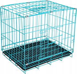 METALOWA SKŁADANA KLATKA KOJEC DLA PSA KOTA KOTÓW KRÓLIKA Z KUWETĄ 50x37x40