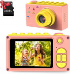 APARAT CYFROWY DLA DZIECI Dziecka Fotograficzny RÓŻOWY + KARTA 32 GB 1080p