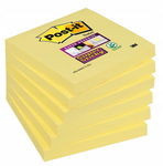 5 SZTUK POST-IT SUPER STICKY KARTECZKI SAMOPRZYLEPNE ŻÓŁTE 76MM X 76MM