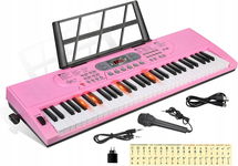 KEYBOARD ORGANY PIANINO DO NAUKI DLA DZIECI 61 KLAWISZY TRYB LEKCJI