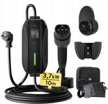 REGULOWANY MOBILNY WALLBOX 3,7KW 10M 1FAZA 6-16A ŁADOWARKA SAMOCHODOWA TYP2