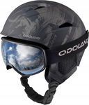 ZESTAW KASK NARCIARSKI Z NAUSZNIKAMI + GOGLE NARCIARSKIE UV ROZ. M 57-59 CM