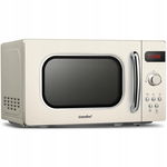 KUCHENKA MIKROFALOWA COMFE CMSRO 20L KREMOWA RETRO STYL ROZMRAŻANIE VINTAGE