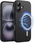 ETUI Z MAGSAFE DO IPHONE 16 WZMACNIANE 360° MATOWE CASE CZARNE MIĘKKIE