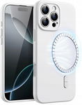 ETUI Z MAGSAFE DO IPHONE 16 PRO WZMACNIANE 360° MATOWE CASE BIAŁY MIĘKKIE