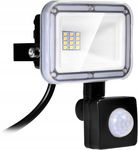 HALOGEN LAMPA Z CZUJNIKIEM RUCHU NAŚWIETLACZ LED BIAŁY ZIMNY IP67 10W