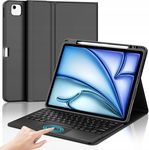 ETUI Z KLAWIATURĄ DO APPLE IPAD AIR 13" 2024 ZAMYKANE CZARNE TOUCHPAD