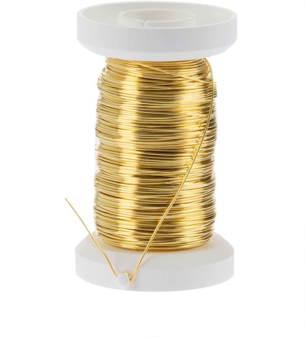 GLOREX DRUT MOSIĘŻNY ZŁOTY 0,3 MM 40 MB DO DEKORACJI