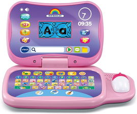 VTECH 80-524855 RÓŻOWY LAPTOP Z MYSZKĄ DLA DZIECI 3-7 LAT FRANCUSKI