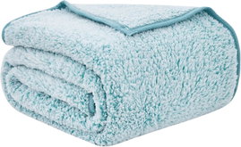 EMME CIEPŁY MIĘKKI PUSZYSTY KOC SHERPA DWUSTRONNY 127 X 152 CM