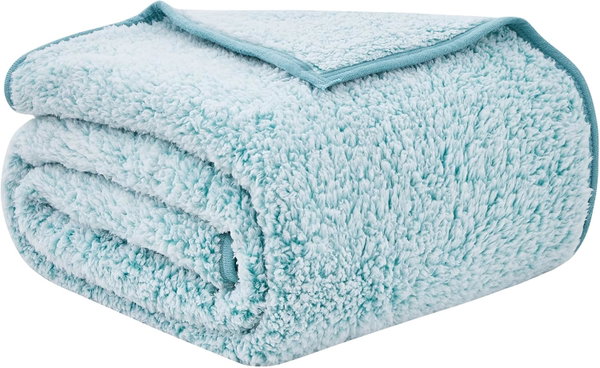 EMME CIEPŁY MIĘKKI PUSZYSTY KOC SHERPA DWUSTRONNY 127 X 152 CM