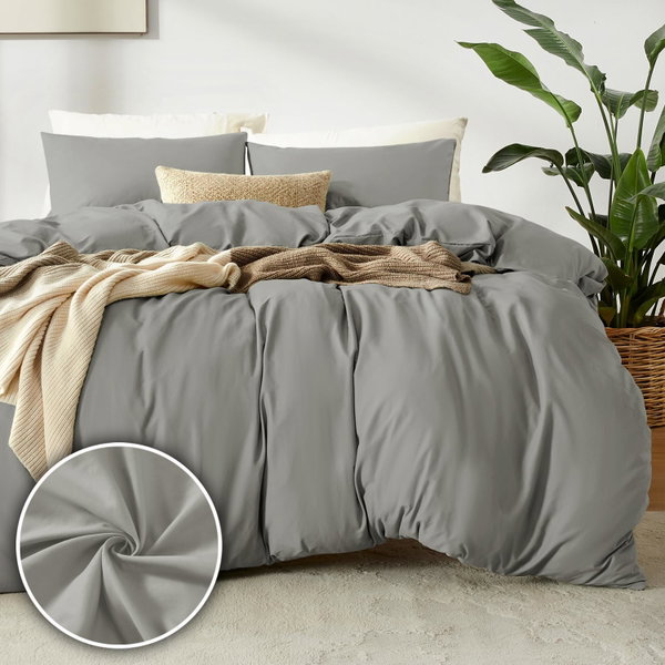 PUREDOWN 2-CZĘŚCIOWY ZESTAW POŚCIEL TAUPE 135X200 / 80X80