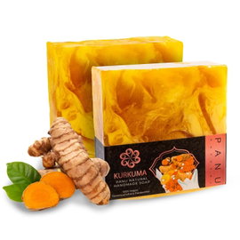 PANU NATURAL KURKUMA WEGAŃSKIE MYDŁO DO TWARZY I CIAŁA HANDMADE 110g