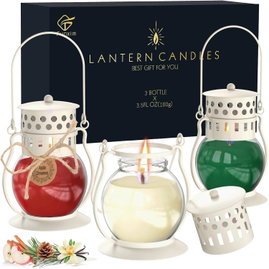 FUNXIM LANTERN CANDLES ZESTAW ŚWIEC ZAPACHOWYCH WANILIA/CYNAMON/CEDAR