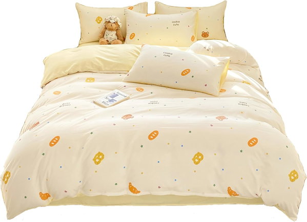 EDLUMOS 4-CZĘŚCIOWY ZESTAW POŚCIEL MIŚ  150X200 / 48X74 PRZEŚCIERADŁO