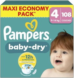 PAMPERS BABY DRY ROZM.4 MEGA PAKA 108 SZTUK 9-14 KG
