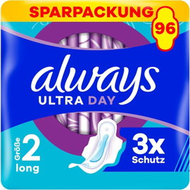 ALWAYS ULTRA DAY ULTRA CIENKIE PODPASKI ZE SKRZYDEŁKAMI 3 X 32 SZTUKI LONG