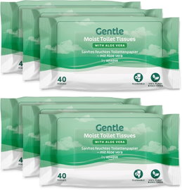 AMAZON GENTLE NAWLIŻONY PAPIER TOALETOWY Z ALOESEM 6 X 40 LISTKÓW
