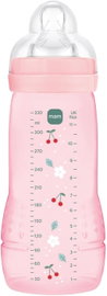 MAM EASY ACTIVE BUTELKA DLA DZIECI 6M+ SZYBKI PRZEPŁYW RÓŻOWA 330ML