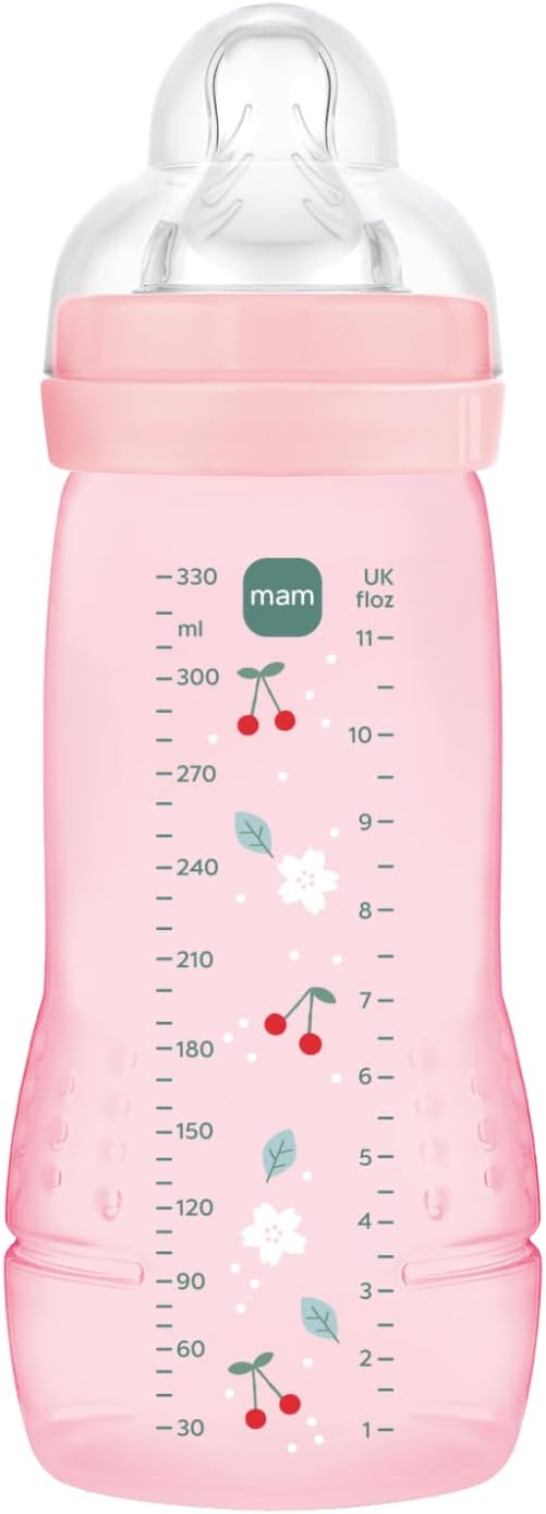MAM EASY ACTIVE BUTELKA DLA DZIECI 6M+ SZYBKI PRZEPŁYW RÓŻOWA 330ML