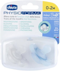 CHICCO PHYSIO FORMA MINI SOFT ZESTAW SMOCZKÓW SILIKONOWYCH 0 - 2 M