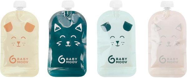 BABYMOOV ZESTAW WIELORAZOWYCH WORECZKÓW ISY NA POKARM 20 SZTUK