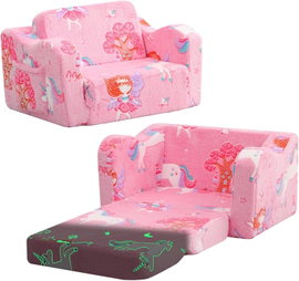 MEMORECOOL 2 W 1 ROZKŁADANA SOFA DLA DZIECI DO SPANIA ŚWIECI W NOCY