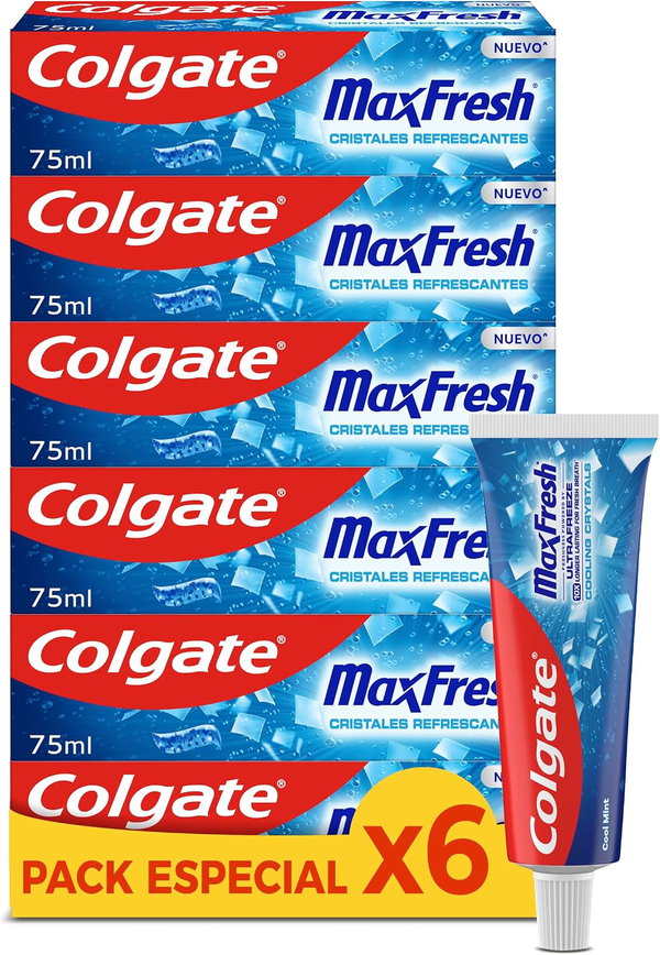 COLGATE MAX WHITE PASTA DO ZĘBÓW Z KRYSZTAŁKAMI ZESTAW 6 X 75 ML