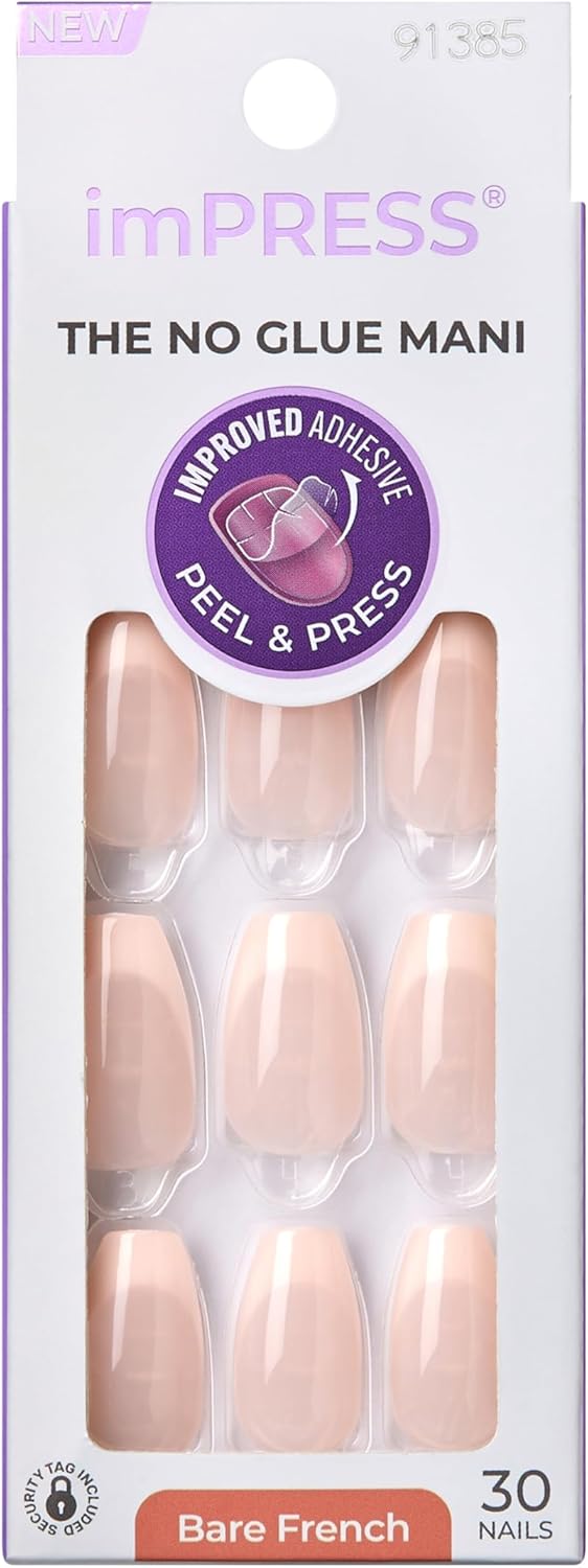 IMPRESS 91385 NAKLEJANE PAZNOKCIE MLECZNY FRENCH DŁUGOŚĆ M 30 SZTUK
