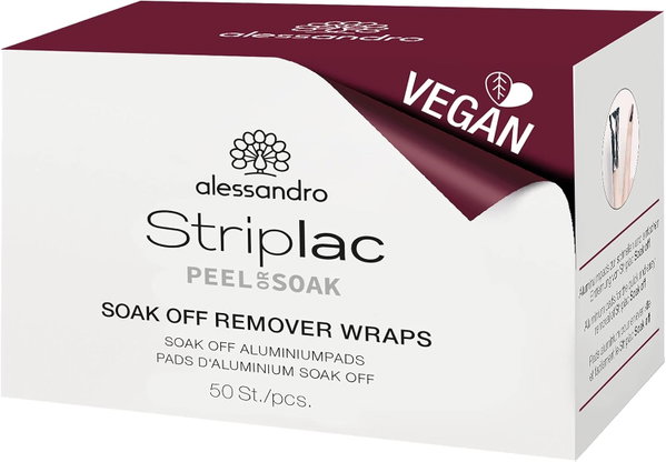 ALESSANDRO SOAK OFF REMOVER ALUMINIOWE FOLIE DO USUWANIA LAKIERU 50 SZTUK