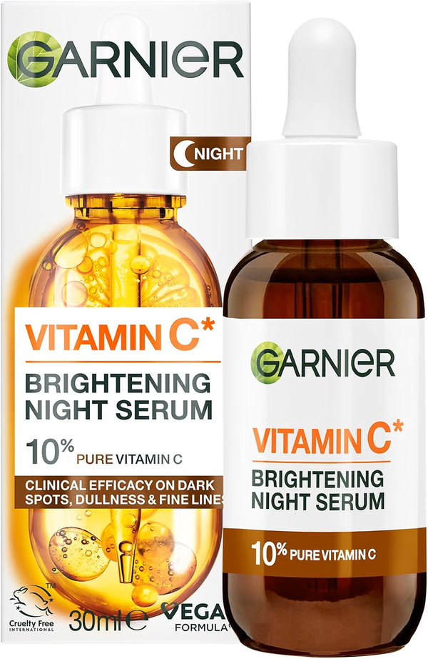 GARNIER ROZJAŚNIAJĄCE SERUM NA NOC WITAMINA C 10% 30 ML