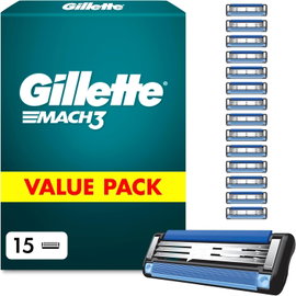 GILLETTE MACH3 ZESTAW WKŁADÓW WYMIENNYCH DO GOLARKI 15 SZTUK