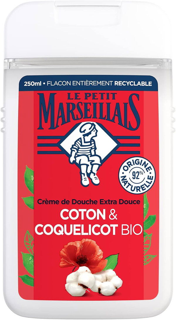 LE PETIT MARSEILLAIS BIO ŻEL POD PRYSZNIC MAK I MLECZKO BAWEŁNIANE 250ML
