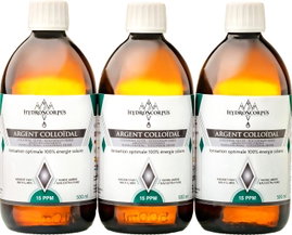 HYDROSCORPUS ARGENT COLLOIDAL SREBRO KOLOIDALNE 15 PPM 3 X 500 ML