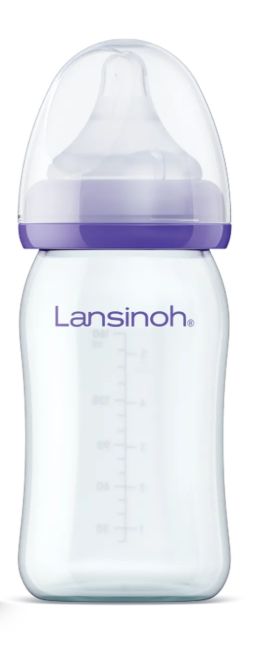 LANSINOH NATURALWAVE GLASS SZKLANA BUTELKA DO KARMIENIA 160 ML 1M+