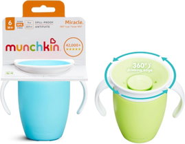 MUNCHKIN MIRACLE 360 KUBEK NIEKAPEK Z UCHWYTAMI 6M+ 207ML 2 SZTUKI
