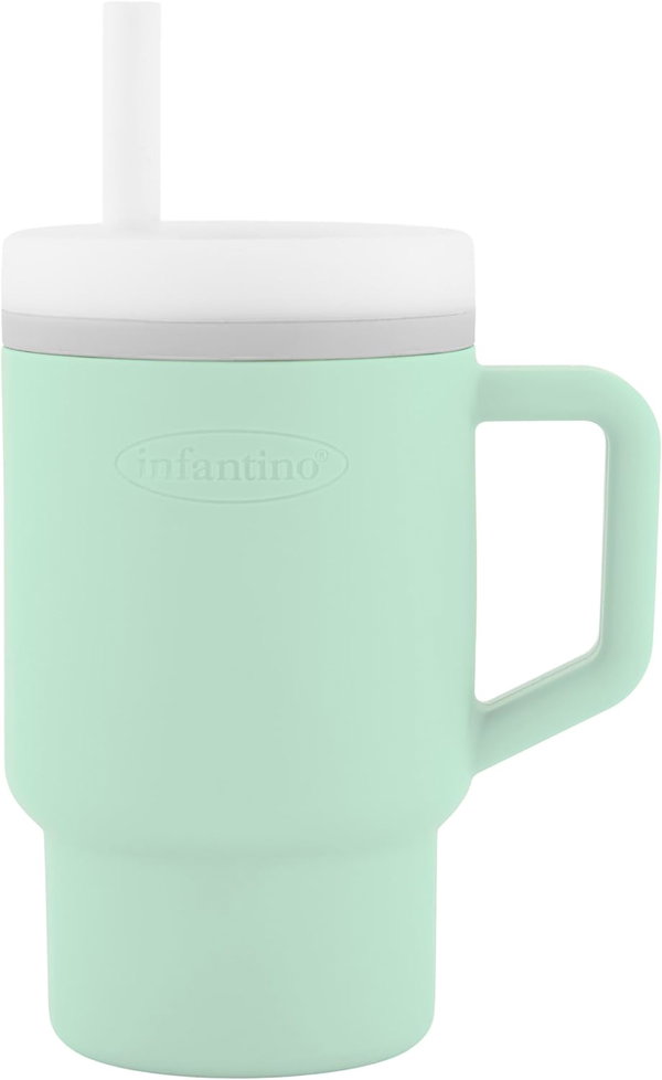 INFANTINO SILIKONOWY KUBEK DLA DZIECKA ZE SŁOMKĄ 250 ML JAK STANLEY