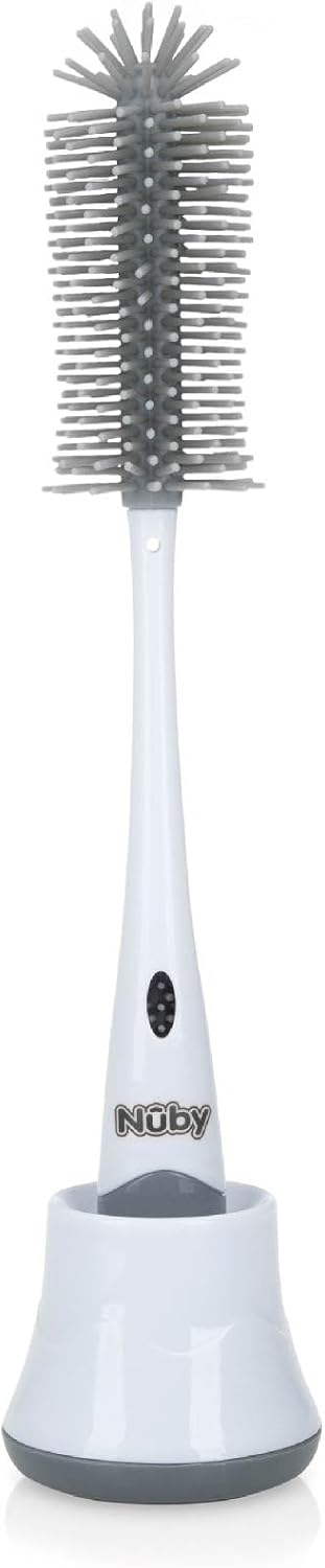 NUBY 2 W 1 SILIKONOWA SZCZOTKA DO MYCIA BUTELEK I SMOCZKÓW